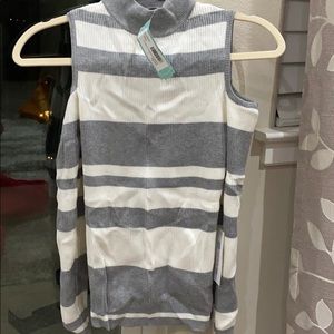 striped sweater.